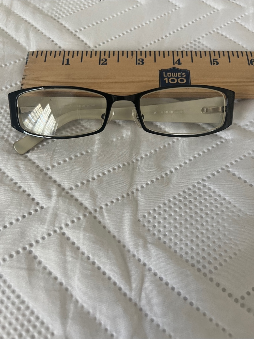 Rectangular Black and Cream Reading Glasses